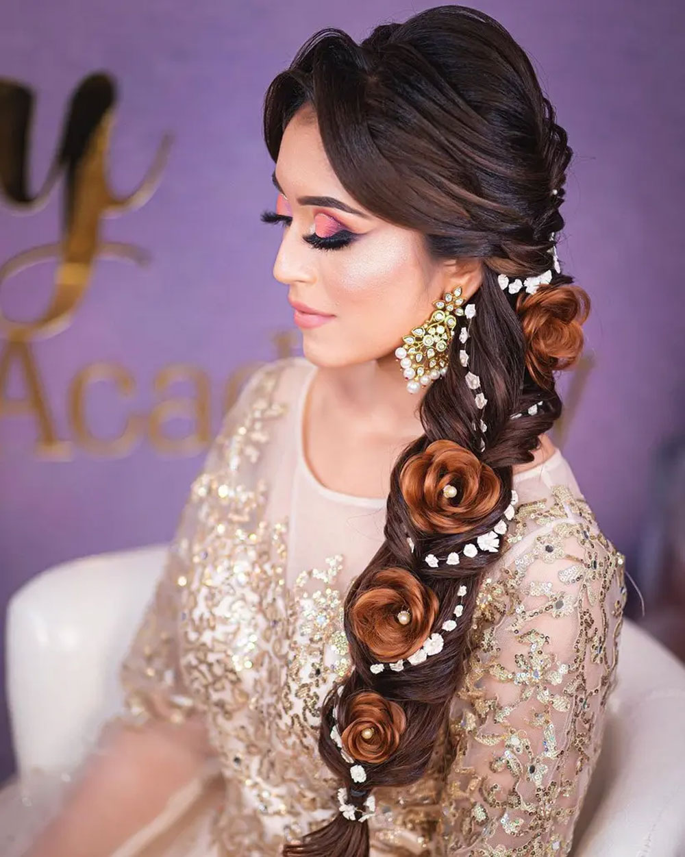 sangeet hairstyle for girls
