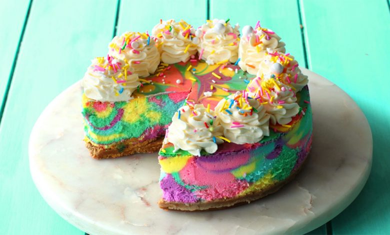 How to Make Tie-Dye Cheesecake